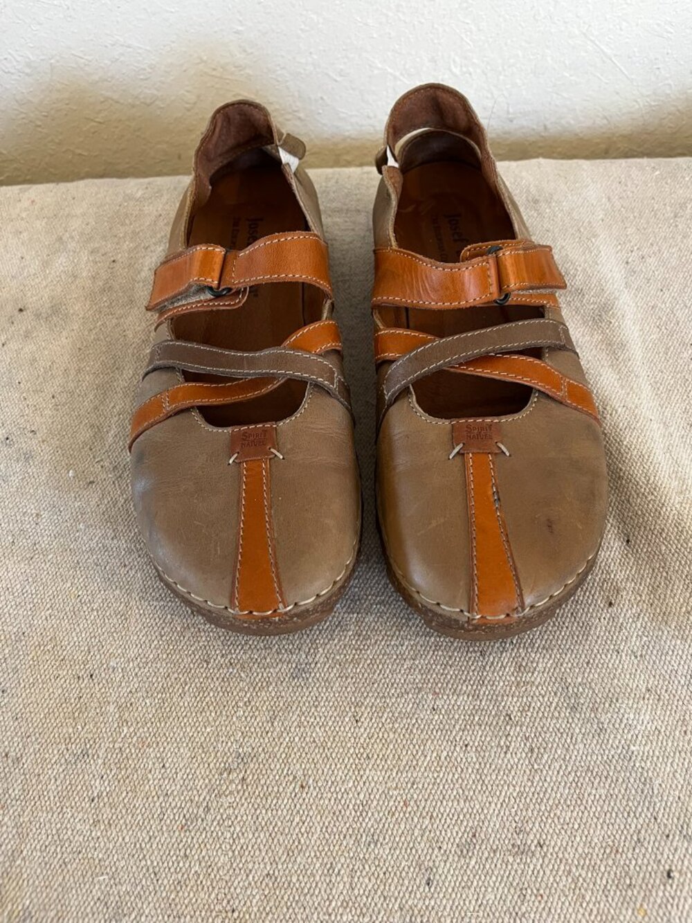 Josef Seibel Woman's Leather <Spirit Of Nature> Mary-Jane Art To Wear Flats Sz 9